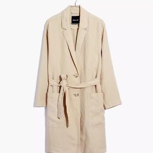 NWT | Madewell | Linen Belted Long Blazer | XL